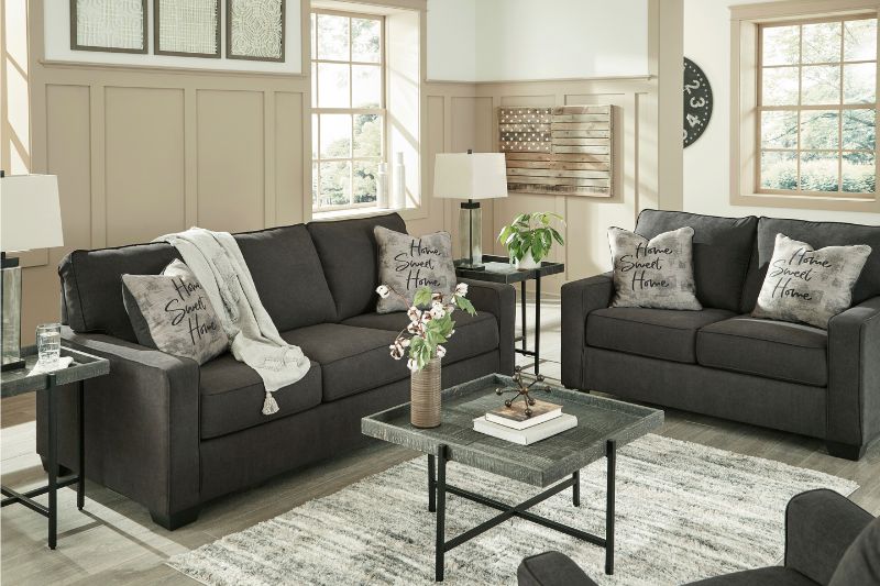 SALA LUCINA CHARCOAL - SOFÁ Y LOVESEAT