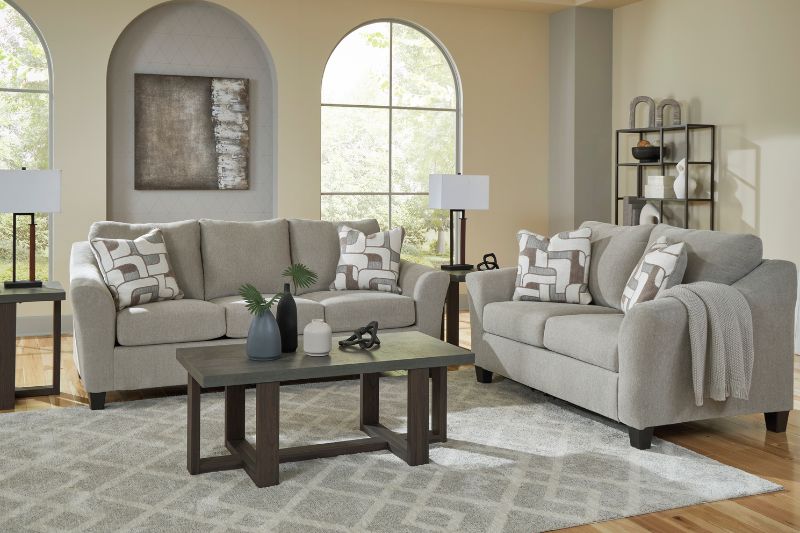 SALA WILLARAE TAUPE SOFÁ Y LOVESAT