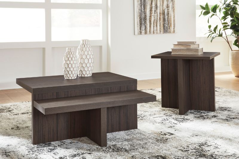 MESAS ZENDEX BROWN SET DE DOS