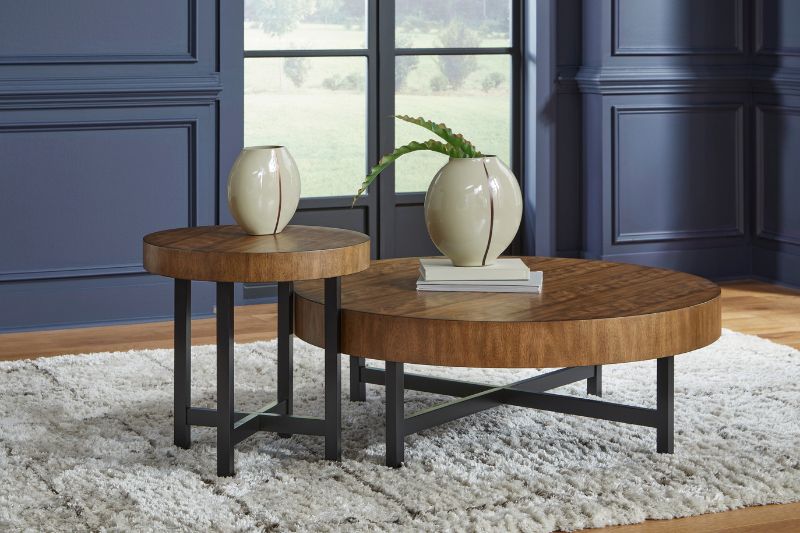 MESAS STEENLAGE BROWN SET DE DOS